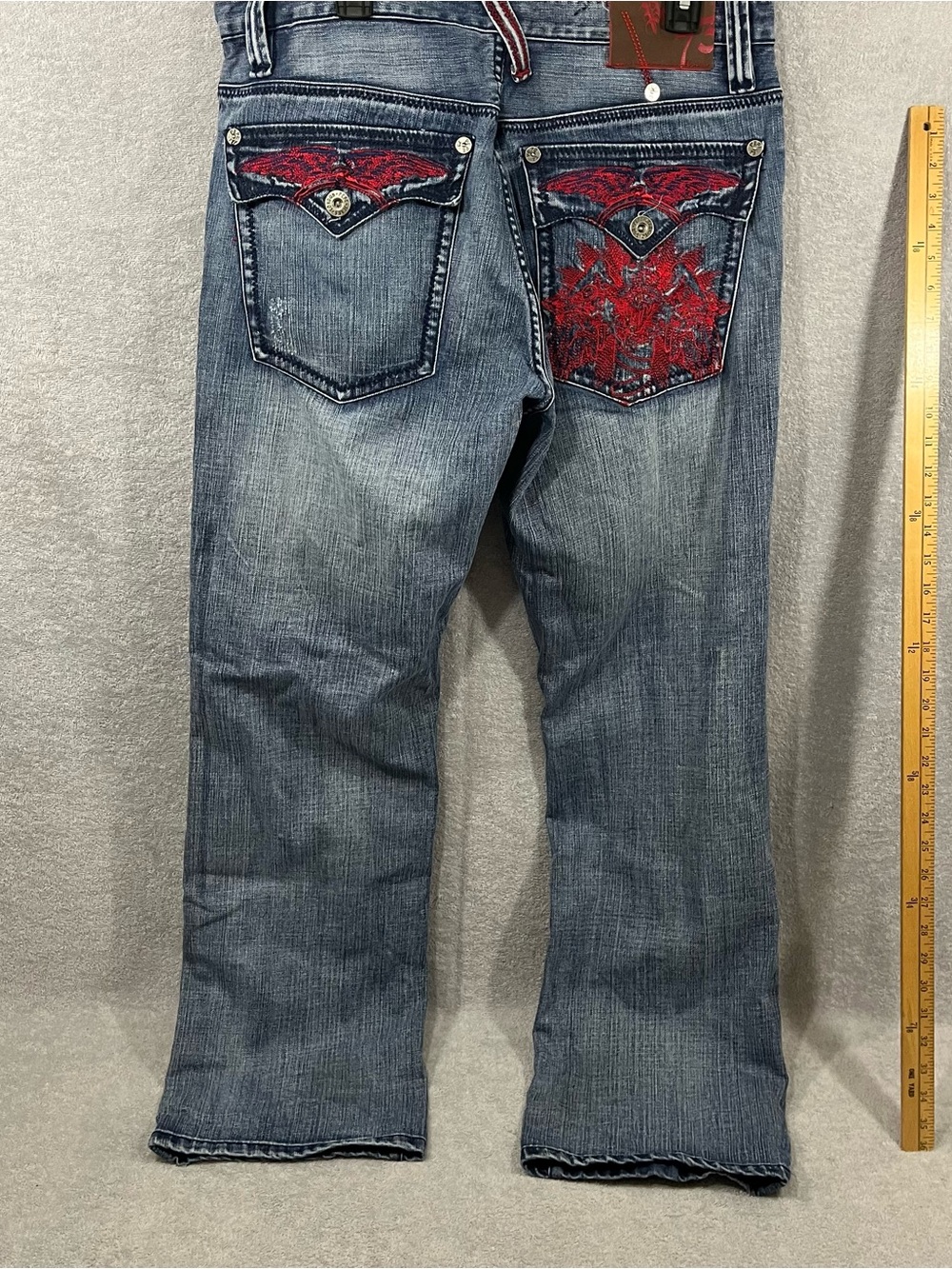 Paco Jeans Embroidered Vintage Denim Loose Fit 36x32 Streetwear Y2K